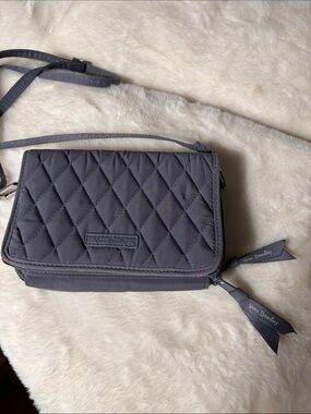 Vera Bradley Quilted Crossbody Wallet - Charcoal